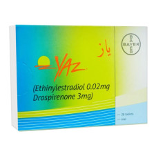 Yaz 0.02+3mg tabletten